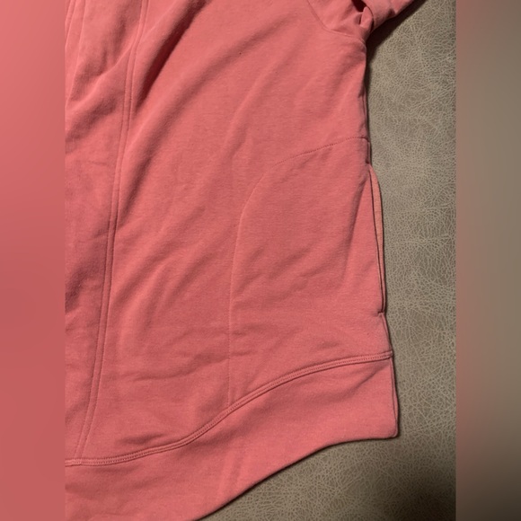 Nike Dri-fit Maternity Fit Reversible French Terry Pullover Top Canyon Pink Med - Picture 9 of 11